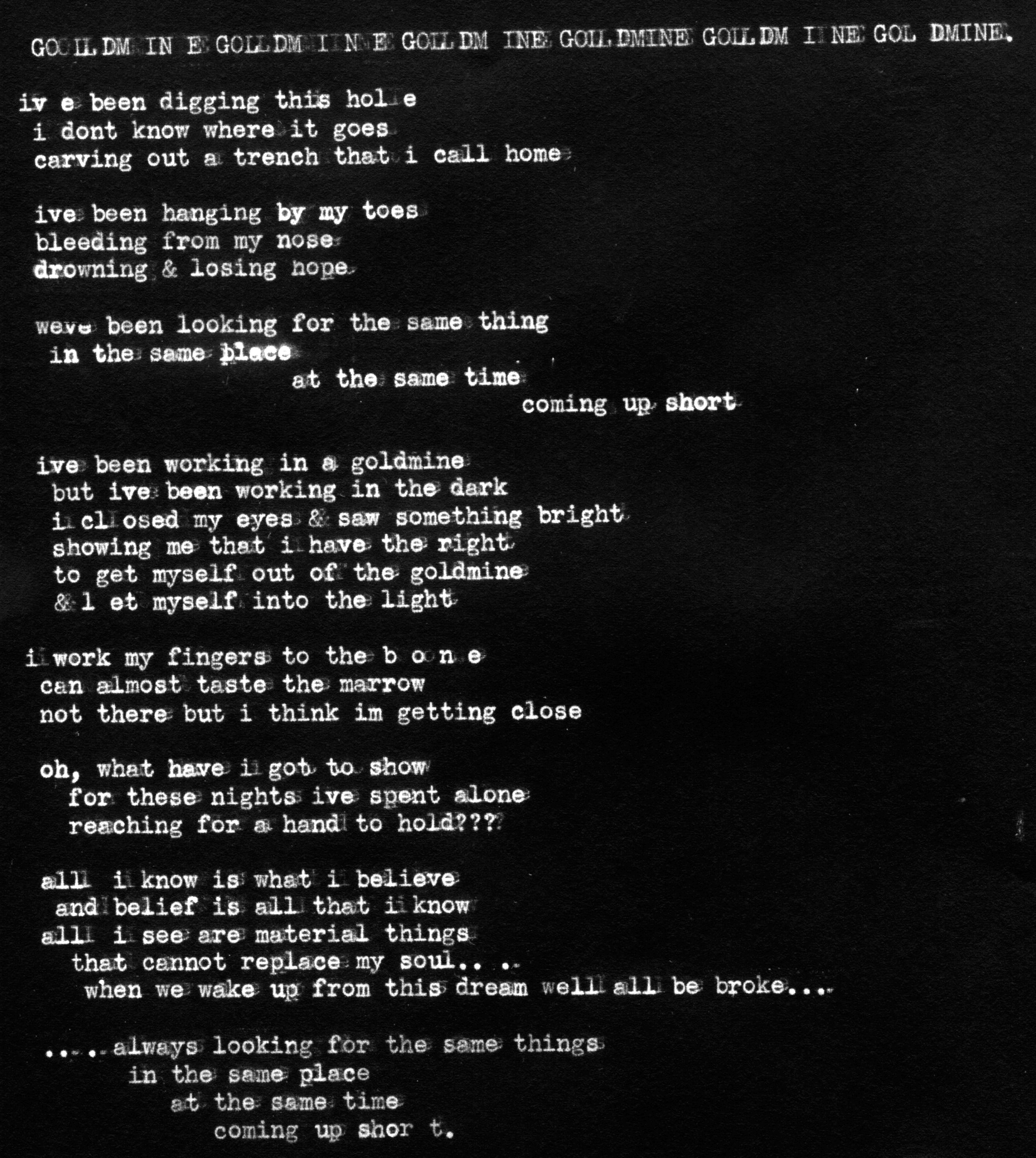"goldmine" lyrics